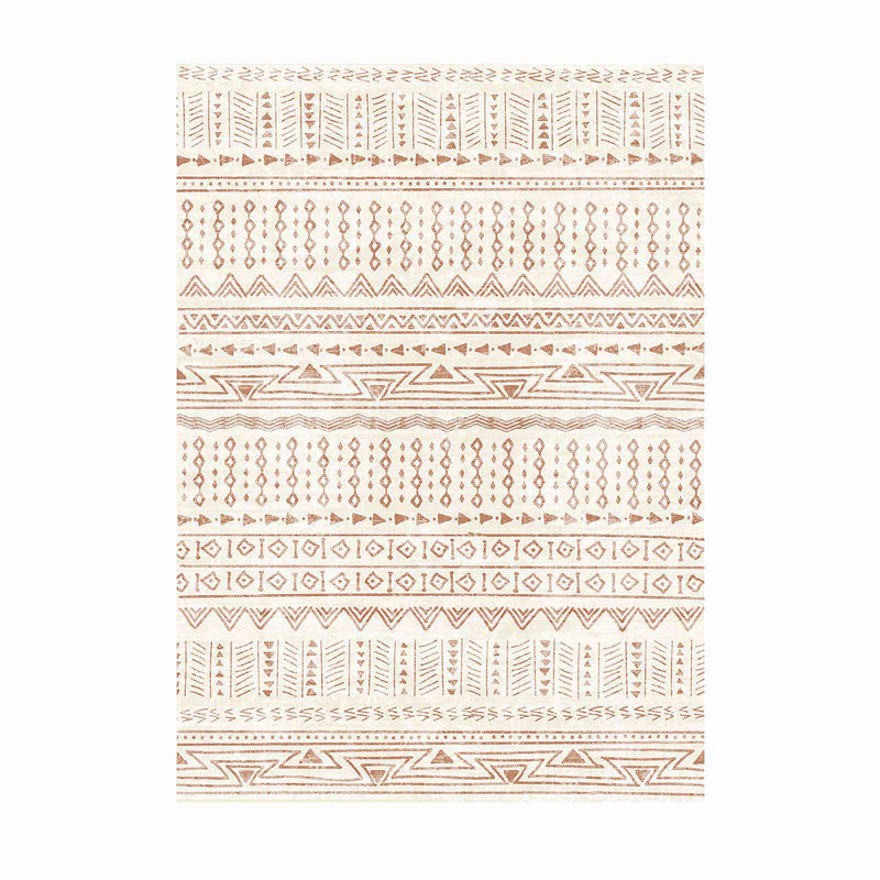 Grand tapis 5 x 8 pi antidérapant et résistant aux déchirures beige moderne, Rectangle de 5 pi x 8 pi