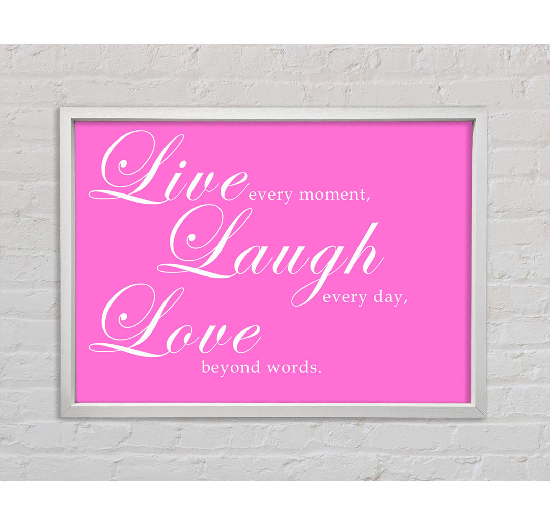 Love Quote Live Laugh Love 2 - Single Picture Frame Kunstdrucke auf Leinwand