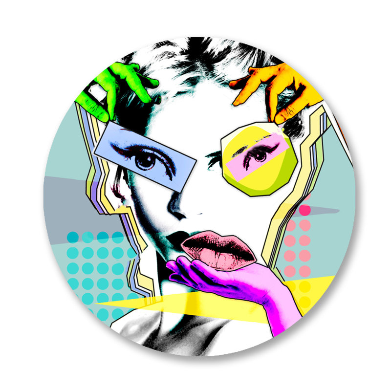 Opération - Impression ronde sans cadre, Plastique / acrylique, H 24 po x l 24 po