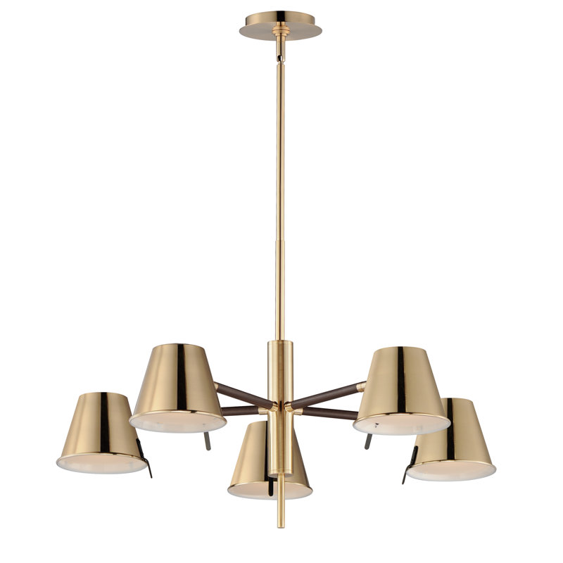 Lustre géométrique unique à 5 lumières Beedeville