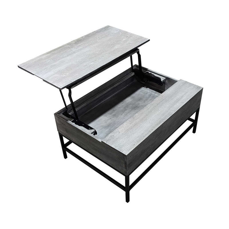Table à plateau relevable grise moderne et contemporaine - et son design attrayant en bois rehausse l'esthétique de votre pièce