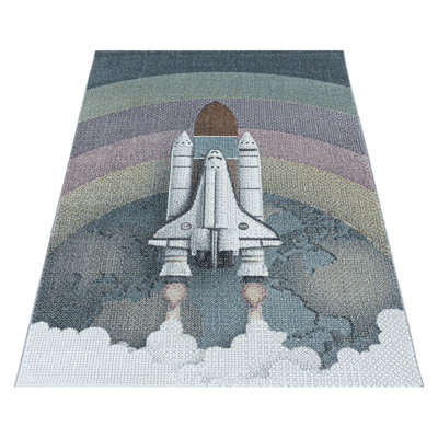 Ilminster Flatweave Blue/Yellow Rug