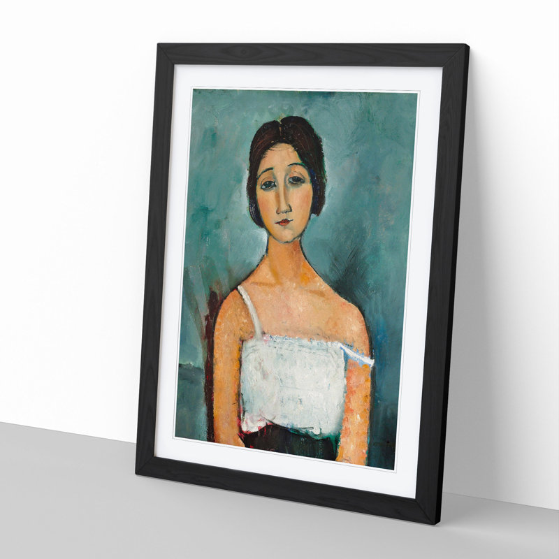 Christina by Amedeo Modigliani - Picture Frame Painting, Black Framed, 36cm H x 27cm W x 2cm D