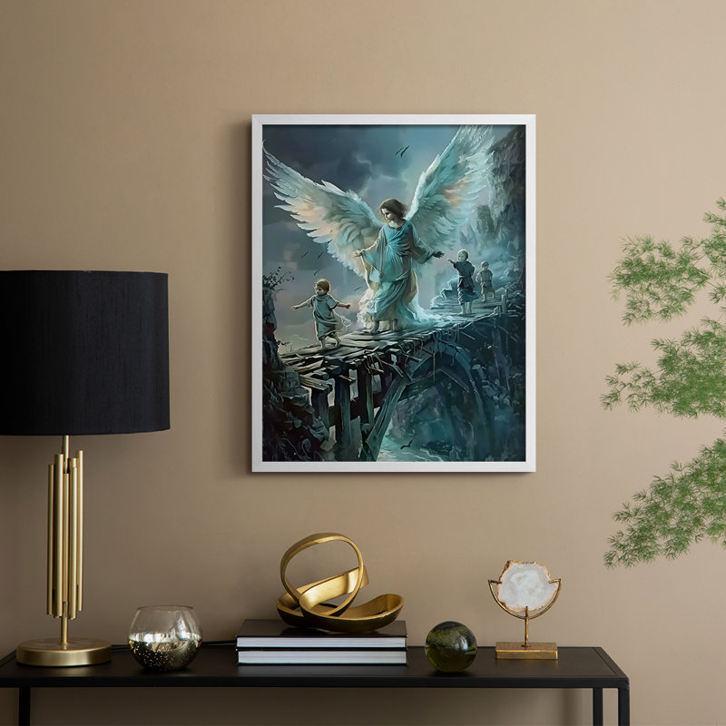 Religious Series CDLII, reproduction encadrée - bois massif, H 11 po x l 9 po, Blanc