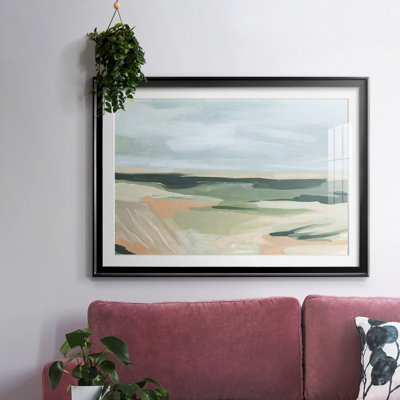 «Pastel Plains II», encadré avec cadre biseauté et verre