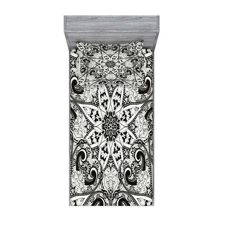 Ensemble de literie Eastern Lace Like Universe, Ensemble de draps pour lit simple avec drap-housse