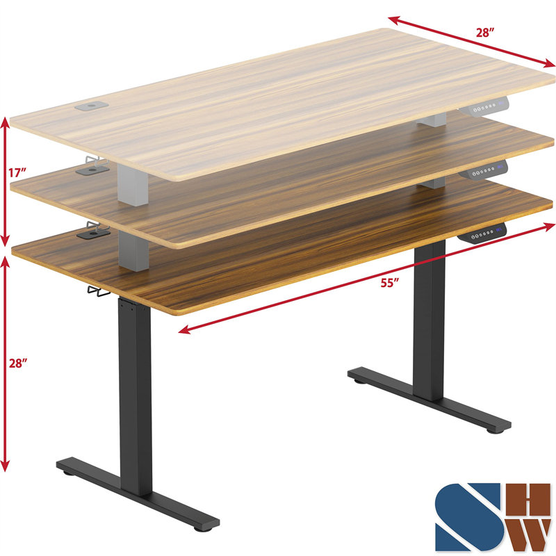 Bureau Marutani, Noir, Brun, L 55 po x P 27,99 po