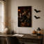 «Three Skeleton Men in Suits Dr buing Whiskey in Halloween», art mural sur toile-83877628