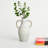 Ceramic Dual Handle Table Vase as Home & Office Decor, No Leakage, Braided Pattern
