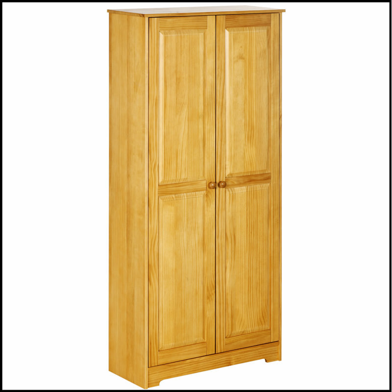 Armoire de rangement Pinewood Kitchen Pantry, armoires autoportantes avec portes et tablettes réglables, mécanisme de fermeture en douceur, meubles de salon et de salle à manger