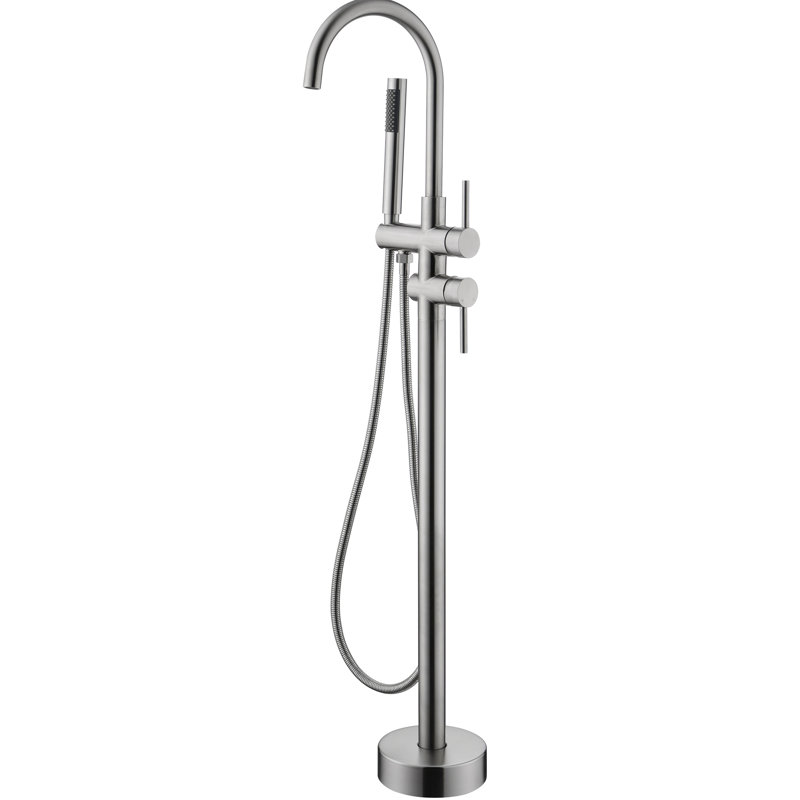 Floor Mounted Tub Faucet With Handheld Shower And Temperature Control Function Filler Water Purification Apparatus