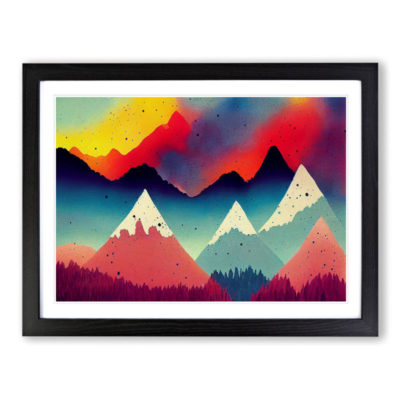 Mountain Splash Vol.1 Abstract - Framed Print, Black Framed, 46cm H x 64cm W x 2cm D