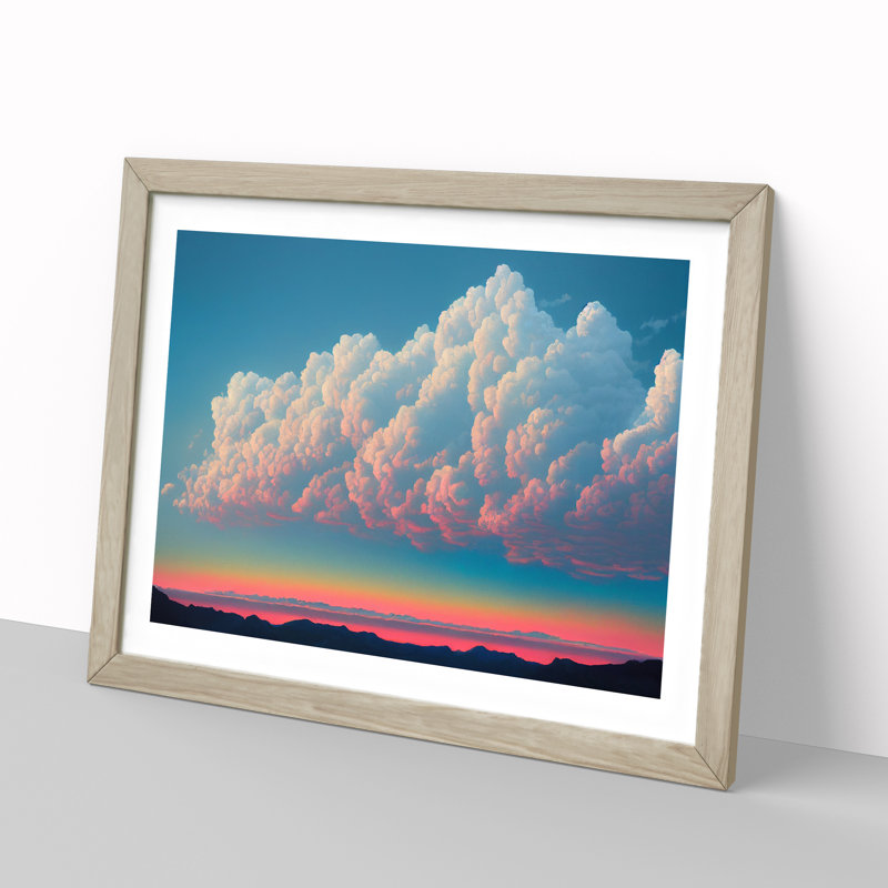 Glorious Clouds - Framed Print, 34cm H x 46cm W x 2cm D, Oak