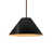 Carbone noir mat avec intérieur champagne doré