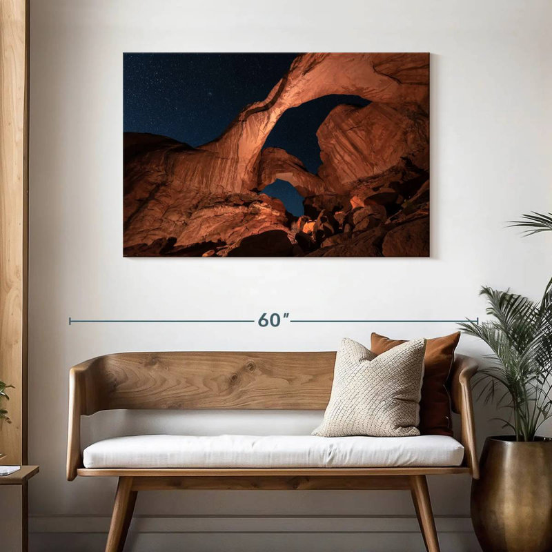 Alvord Double Arch au parc national d'Arches, H 30 po x l 45 po