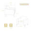 Canapé modulaire en velours côtelé convertible, beige-1142570102