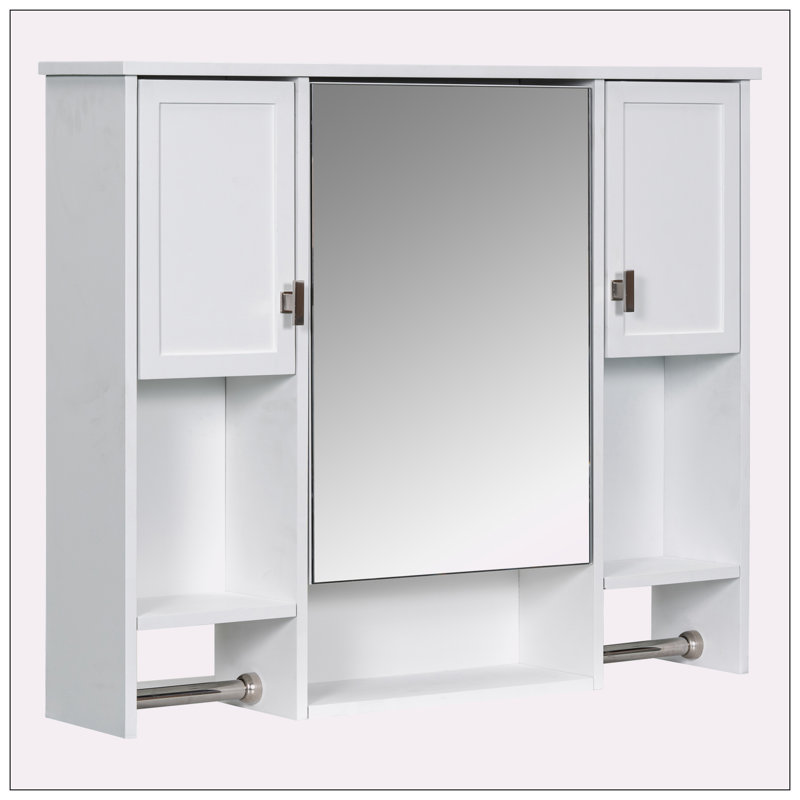 Armoire à pharmacie à miroir murale l 35,00 po H 28,70 po, Blanc