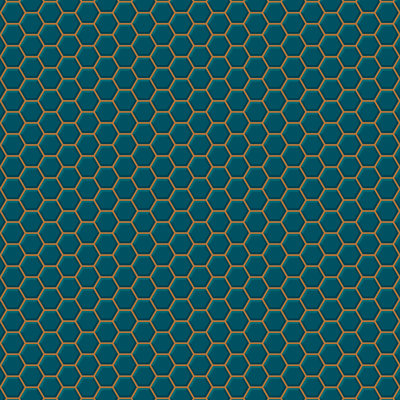 Contour Antibac Antibacterial Hexagon Lattice Teal Washable Wallpaper