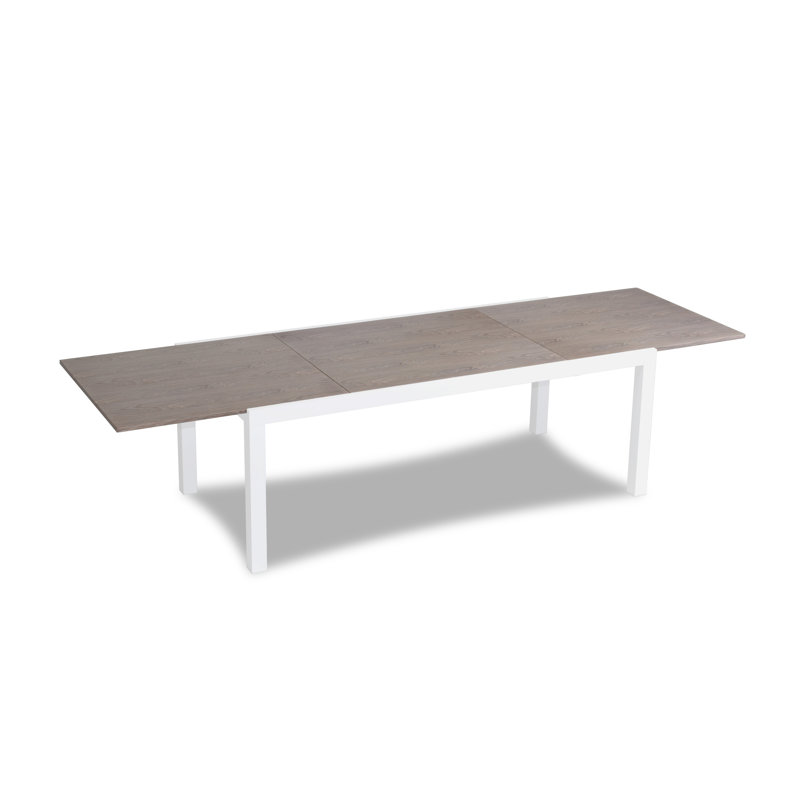 Dune Outdoor Dining Table, Barnwood, White
