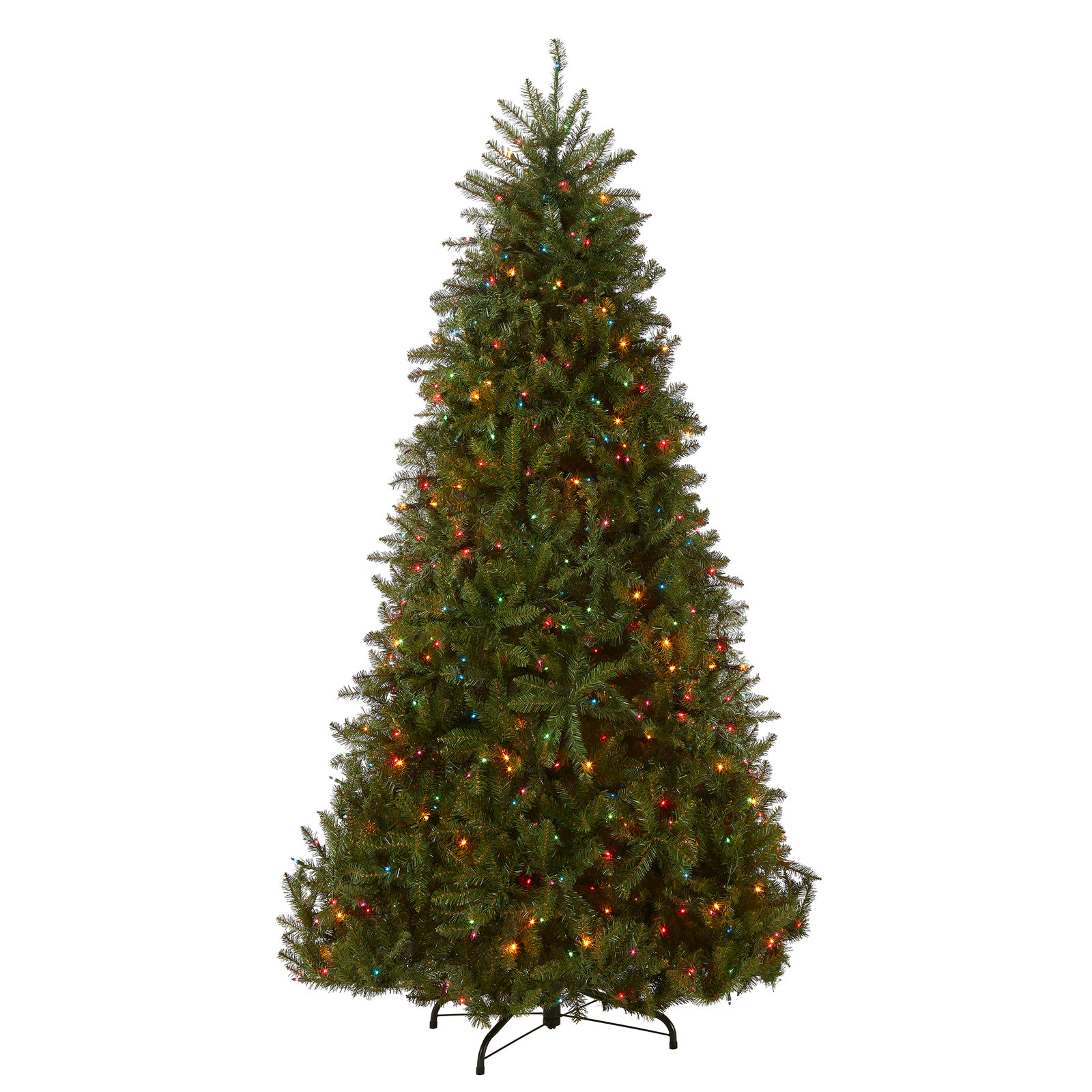 The Holiday Aisle® Dunhill Fir Tree with Multicolor Lights, 7.5'