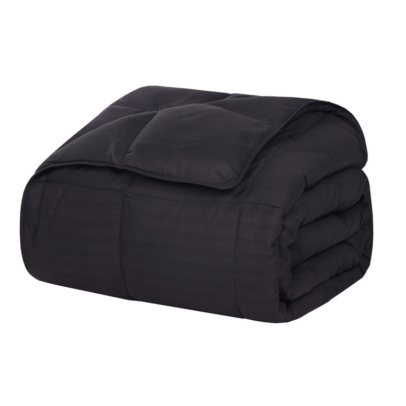 All Season Reversible Down Alternative Blanket, Black, King