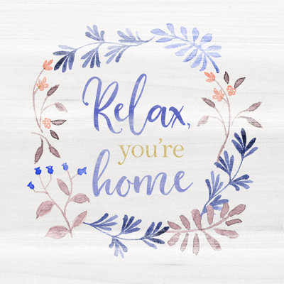 Relax Home Wreath - Wrapped Canvas Print
