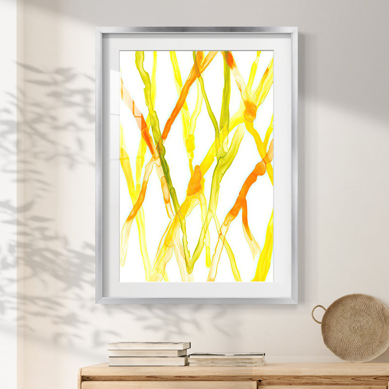 Runnel III - reproduction encadrée, H 28,5 po x l 20,5 po, Argent argent