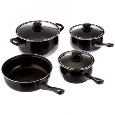 Batterie de cuisine antiadhésive en acier au carbone 7 pièces Gibson Home Chef Du Jour