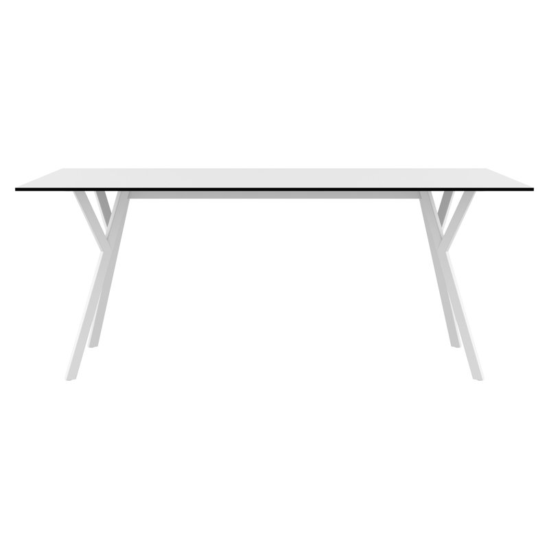 Table de salle à manger Pontus, Blanc, L 35,5 po x L 71 po x H 29,5 po