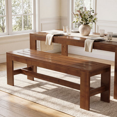 55.1" Solid Wood Dinning Bench for Kitchen