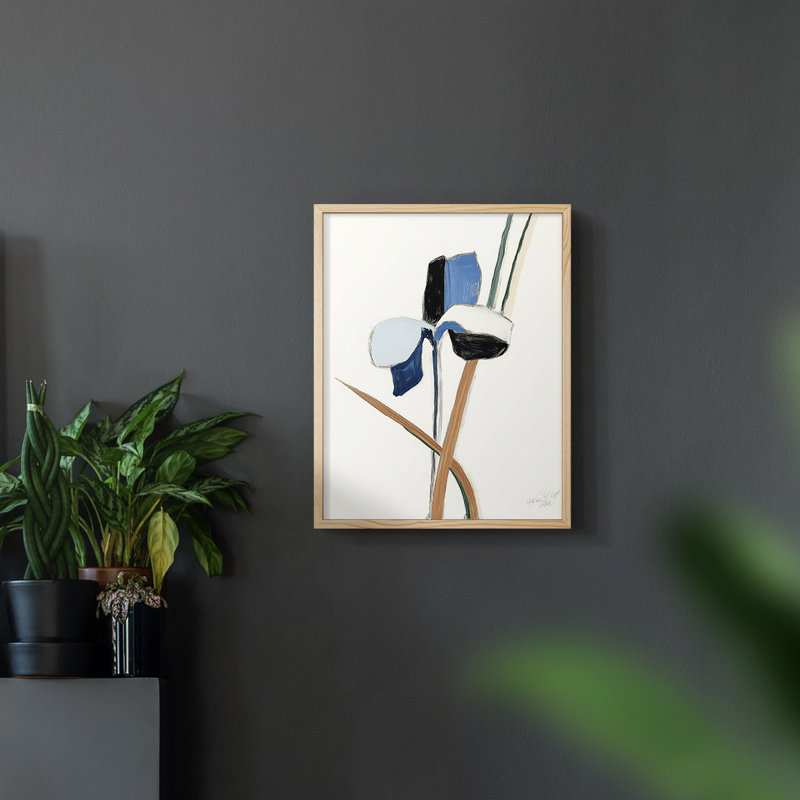 Série FLORAL Dxxiv - reproduction encadrée de qualité supérieure - prête à être accrochée - aucun clou requis
