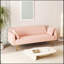 Canapé-lit pliant moderne en velours 71,26 po Quiniya avec deux coussins décoratifs pour le salon-784467040