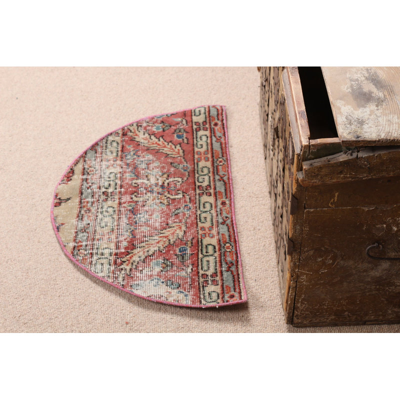 Tapis turc antique antique rouge idéal pour les cadeaux et comme tapis de porte