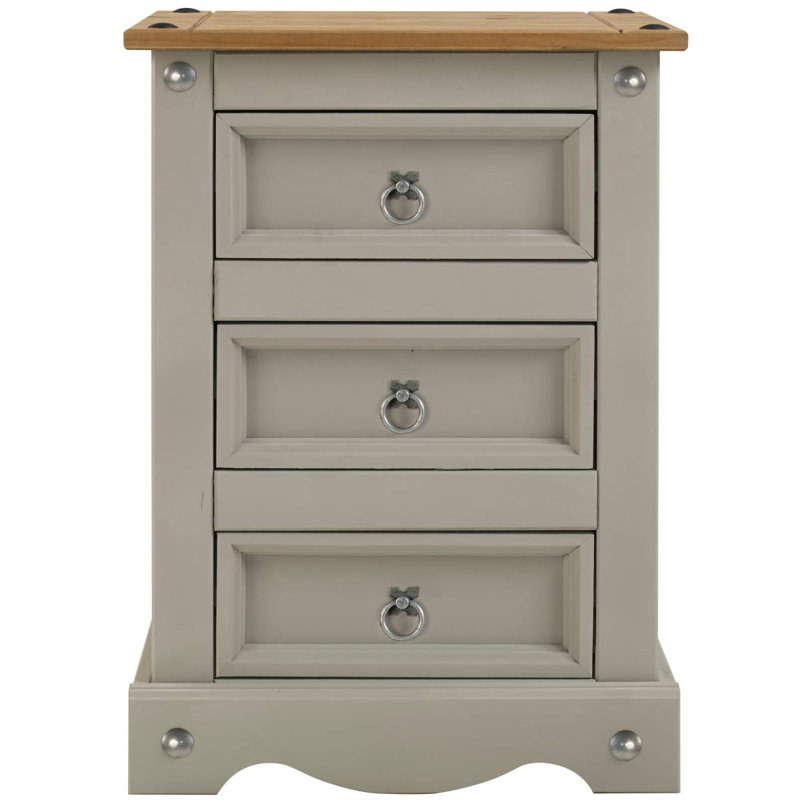 Wiete 17.72'' W Nightstand, Gray Wash/Antique Brown