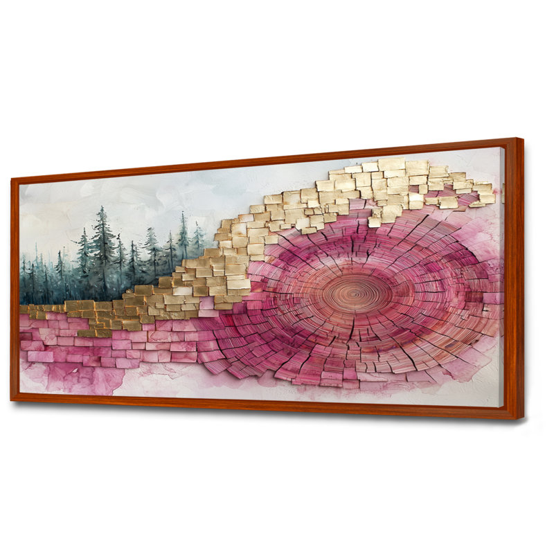 Genovieve - Landscapes Large Wall Art, H 28 po x l 60 po, Cadre flottant, Brun