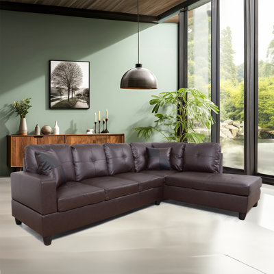 Bakos Faux Leather L-Shaped Sectional