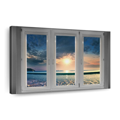 " Window To Beach Scene "