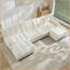 Canapé modulaire en U 138 po avec repose-pieds 2 pièces 138 po Chenille-300250377