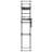 Washing Machine Shelf Silver Aluminum with Polystyrene Compact Laundry Storage Rack