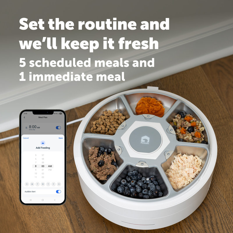 Petsafe Freshfeed Refrigerated Pet Feeder, White, White