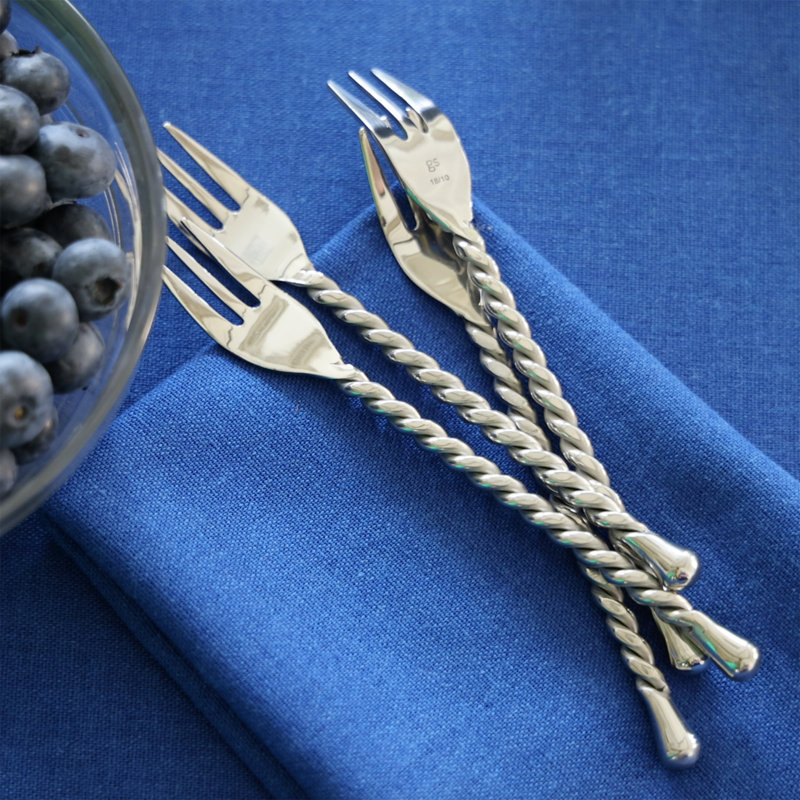 Silver Tear Cocktail Fork