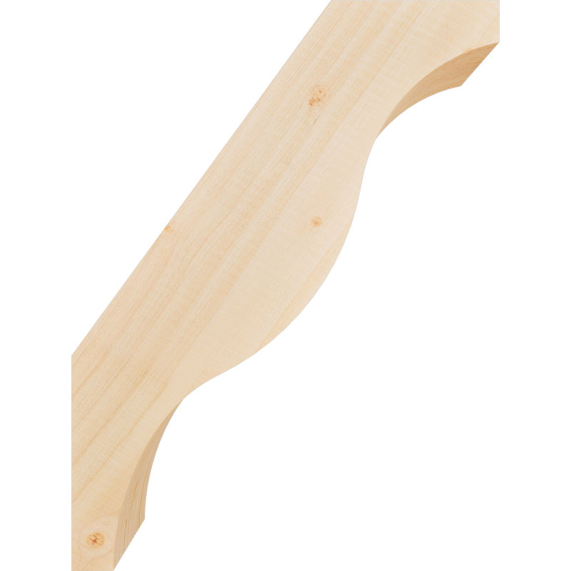3 1/2"W x 12"D x 16"H Funston Smooth Knee Brace, Douglas Fir, Douglas Fir, Smooth, 16" H x 3.5" W x 12" D