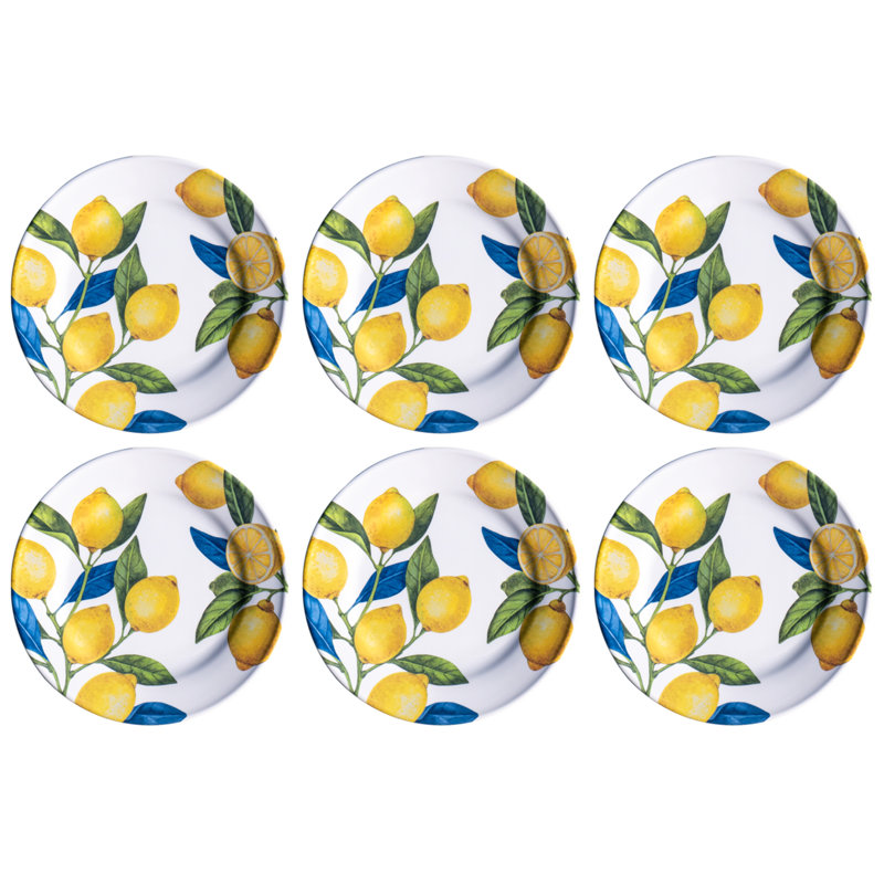 Assiette plate Lamine Orchard NewWave - jaune