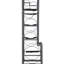 Porte-bouteilles d'azote pour différentes tailles - dimensions de 15,55 x 12,99 x 49,8 po, compatible avec 1 réservoir de 50 lb, 2 réservoirs de 30 lb et plus, revêtement de protection en acier au carbone, tablettes inclinées pour le réfrigérant à mouvement