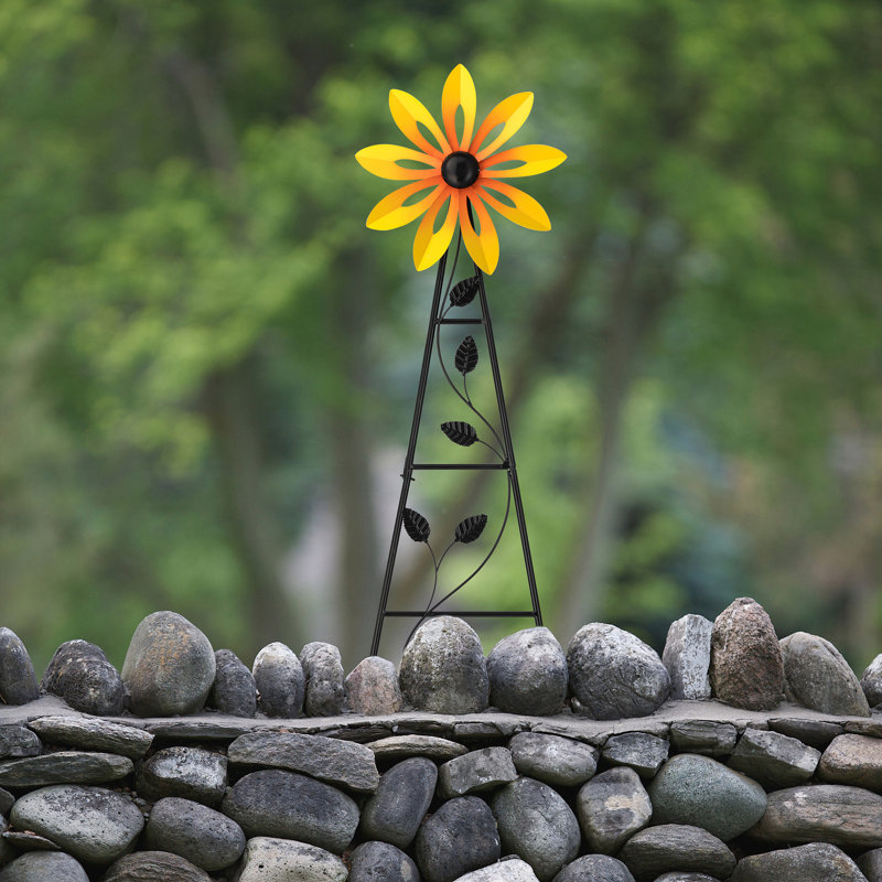 Piquet de jardin 44 "H, Noir / Jaune