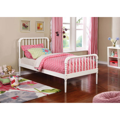 Twin Jenny Lind Platform Bed with Bobbin Spindle Design