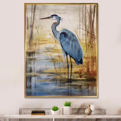 «Blue Heron» par Watersite Watercolor - oiseau, art mural