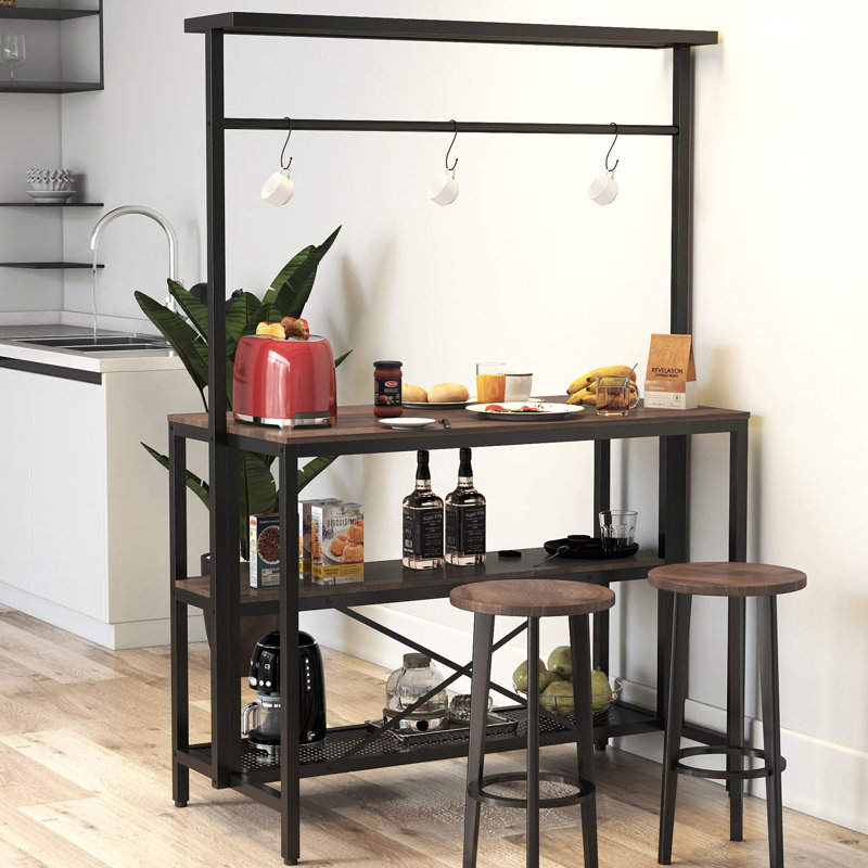 Étagère de boulanger standard en métal 49 po compatible avec les micro-ondes