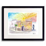 Tarifa Spain Andalusia Old Town Gate and Costa De La Luz Dreams by Martina Bleichner - Picture Frame Painting
