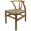 Chaise de salle à manger en bois naturel fabriquée à la main